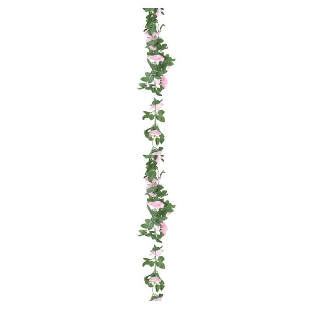 Bearachild Flor de rosa artificial Plantas falsas Simulación Flores colgantes de pared portátiles para el hogar Hotel Oficina Artesanía Arte Rosa 230*8 2piezas