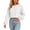 White, variant on HAiming Cropped Sweatshirts for Women Long Sleeve Bow Scoop Neck Trendy Shirts Fall Winter Casual Going out Tops