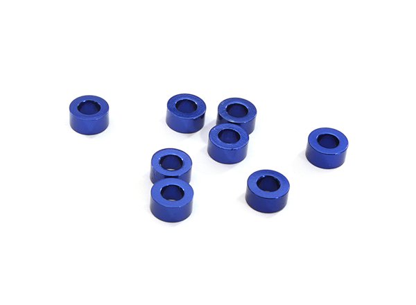 Integy CNC-Aluminium Abstandshalter M3x6 Mm – 16-teiliges Set In 0,5, 1, 2, 3 Mm Stärken