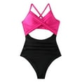 thumbnail image 3 of Women's Swimsuits Cutout High Waisted Bathing Suit Wrap Tie Back 1 Piece Swimsuit Bikini Tops for Teens Shade And Shore Bikini Top High Leg Bikini V Wire Bikini Top Strapless Bikini Set Womens High, 3 of 3