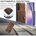 thumbnail image 6 of Case for Samsung Galaxy A54 5G 2023, Detachable Magnetic Wallet Card Cash Slot Case Cover Support Wireless Charging Functional Kickstand Compatible with Samsung Galaxy A54 5G 2023 (Brown), 6 of 15