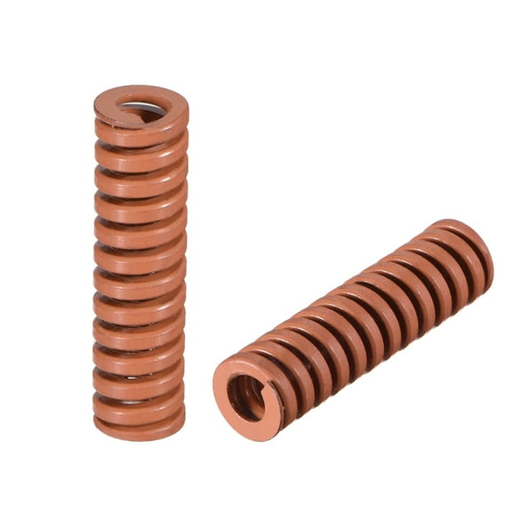 Unique Bargains 10x35mm Spiral Extra Heavy load Compression Mould Die Spring Brown 2Pcs