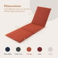 thumbnail image 4 of Costway 2 PCS Outdoor Chaise Lounge Cushion with Hook & Loop Fastener Fixing Straps Patio Orange, 4 of 4