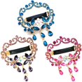 thumbnail image 1 of Automatic Hair Clip Butterfly: 3PCS Rhinestone French Barrette Hair Accessory, 1 of 10