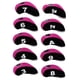 thumbnail image 5 of Cubiertas de kusrkot 10 unidades/paquete Etiquetas de Números Grandes de Neopreno Estuche Suave y Grueso para Palos de Golf Negro + Rosy Cubiertas de la cabeza del club de golf, 5 of 8