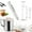 White, variant on White Handheld Milk Frother Wand with Stand & 14oz Milk Frothing Pitcher Milk Coffee Cappuccino Latte Art