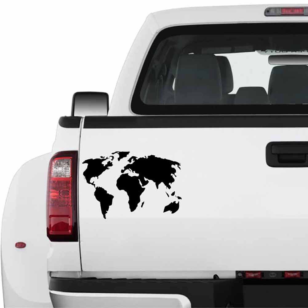 World Map Car-Styling SUV Truck Body Window Reflective Decal Sticker Decor Sanwo