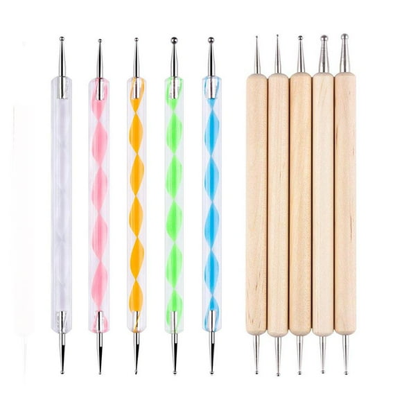 Vogacara 1 Juego de bolígrafos para puntear, dibujo profesional, juego de tallado de pintura, herramientas de manicura de diseño DIY, pluma de Cuidado de los pies Vogacara CE003300-00