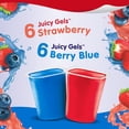 thumbnail image 3 of Snack Pack Strawberry Flavored and Berry Blue Flavored Juicy Gels, 3.25 oz Snack Cups, 12 Count Family Pack, 3 of 9