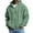 A-Green420, variant on XIAOCHA Mens Waffle Knit Full Zip Hoodies Loose Pocket Drawstring Jacket Winter Warm Outdoor Casual Hoodie