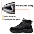 thumbnail image 2 of Men's Winter Snow Boots Warm Fur Lining Fashion Comfort Casual Outdoor Waterproof Hiking Boots Lightweight Lace Up Boots Black 7.5 US, 2 of 7