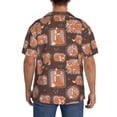 thumbnail image 3 of Rateoe Beautiful Fox Print Mens Front Pocket Hawaiian Shirts Casual Shirts Short Sleeve Button Down Beach Tropical Shirts-4X-Large, 3 of 5