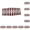 thumbnail image 2 of Qarigey 24 piezas de polvo brillante para uñas postizas, cobertura completa, puntas de uñas extralargas con purpurina, herramienta de arte de Rosa oscuro 10piezas, 2 of 6