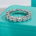 thumbnail image 3 of AnuClub 4mm Moissanite Eternity Rins 5cctw D Color VVS1 14K Gold Plated Sterling Silver Wedding Band Ring for Women, 3 of 9