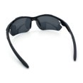 thumbnail image 7 of Polarized Xloop Mens Wrap Around Sport Rimless Oval Plastic Sunglasses All Black, 7 of 7