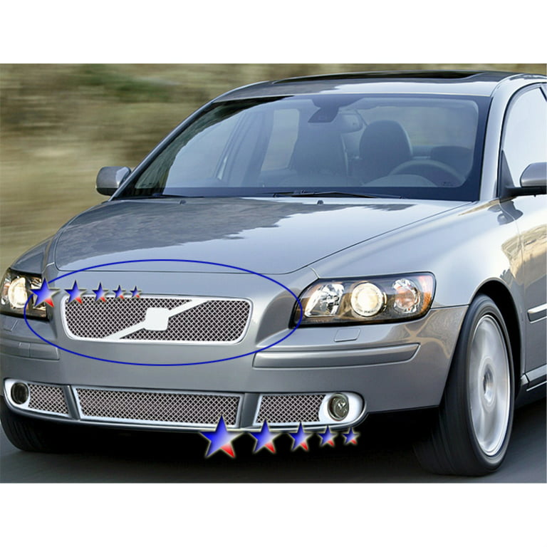 2005-2007 S40 /2005-2006 Volvo Stainless Polished Finish Mm Wire Mesh Mesh Grille - Walmart.com