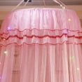 thumbnail image 6 of Mosquito Net Bed Canopy,Princess Dome Mosquito Net Mesh Bed Canopy with LED light strip,Luxury Princess Bed Canopy Mosquito Net for Room Nursery,Pink Color,SLPUSH, 6 of 6