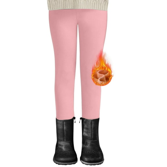 uikmnh Kids Pants Girls Winter Lined Joggers Cozy Embroidered Rabbit Design Pants for Children Size:6-7 Years