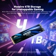 thumbnail image 5 of KingSpec ONEBOOM 2TB X400 NVMe PCle Gen4, M.2 2280 Internal Gaming SSD Solid State Drive -Up to 7400 MB/s -Compatible with PS5, PCs, Laptops, 5 of 9