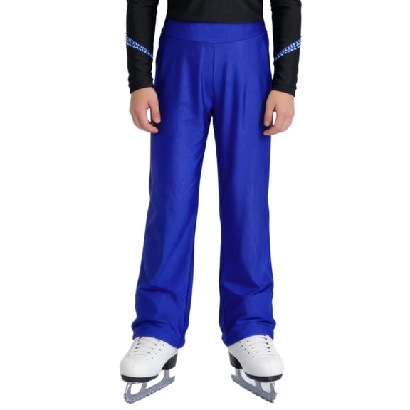 vastwit Kids Boys Figure Skating Pants Sports Dance Trousers Athletic Sweatpants for Training & Practice Royal Blue 10