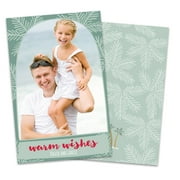 Personalized Palm Leaves Photo Holiday Card