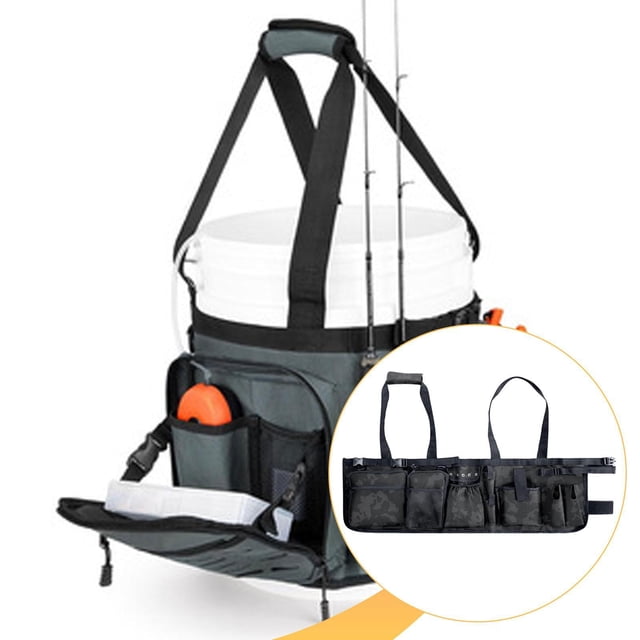 Ethern Organisateur de Seau de Pêche Sac de Matériel de Pêche Sangle Réglable pour 5 Gallons