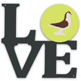thumbnail image 1 of "Treasures Large Pigeon Green Metal Love wall-decor, Multicolor" Caroline's Treasures BB7769WALV, 1 of 1