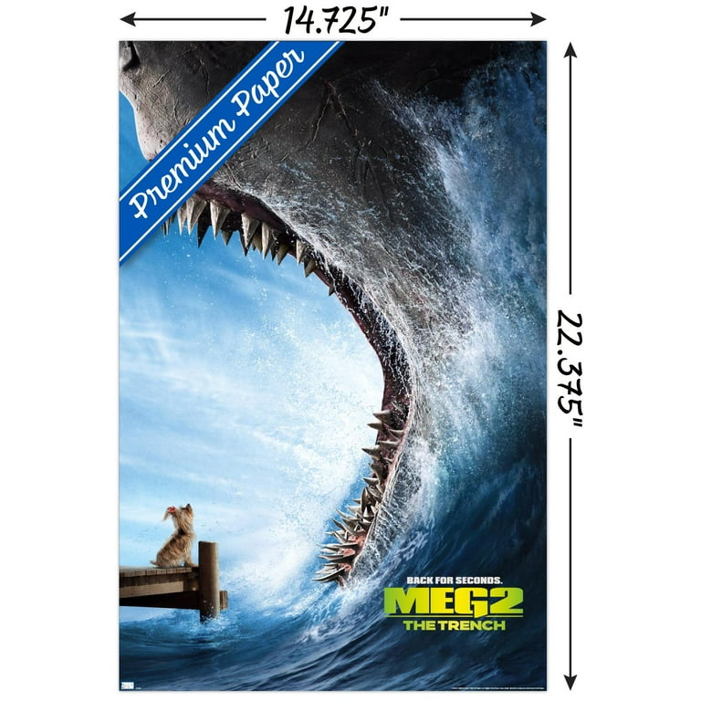 Meg 2: The Trench - Teaser One Sheet Wall Poster, 14.725