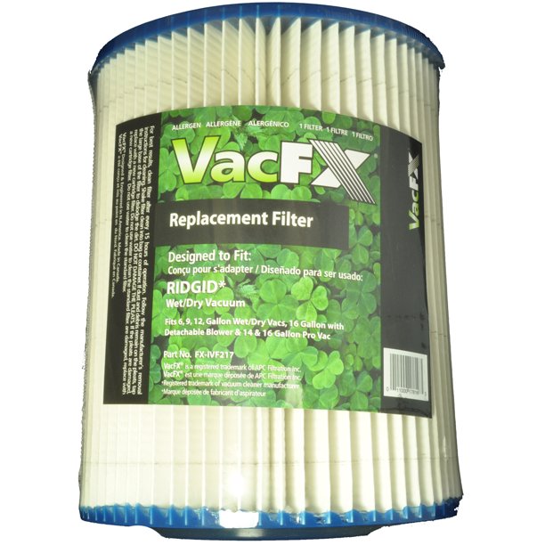 Ridgid Wet Dry Vac Canister Vacuum Cleaner Filter 1VF217