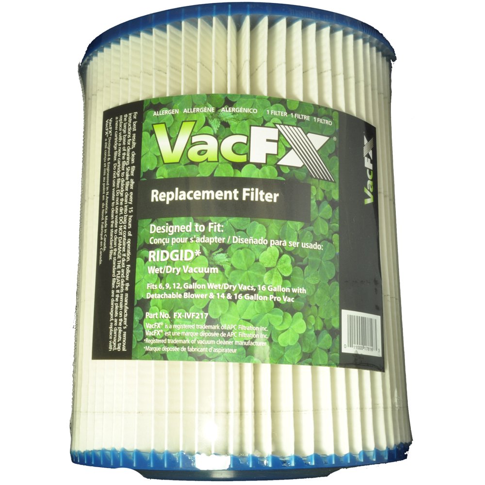 Ridgid Wet Dry Vac Canister Vacuum Cleaner Filter 1VF217