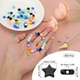 thumbnail image 2 of Uxcell Acrylic Star Beads, 400 Pcs Star Shape Friendship Bracelet Bead, Black, 2 of 5