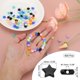 thumbnail image 2 of Cuentas de estrella de acrílico Uxcell, 400 Pcs cuentas de pulsera de amistad en forma de estrella, negras, 2 of 5