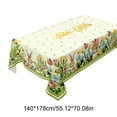 thumbnail image 3 of All-Season Waterproof Easter Tablecloth with Cute Rabbit Design, Bunny Egg Floral Print Table Cover for Indoor Outdoor Dining, Easter Party & Spring Home Decor, 3 of 5