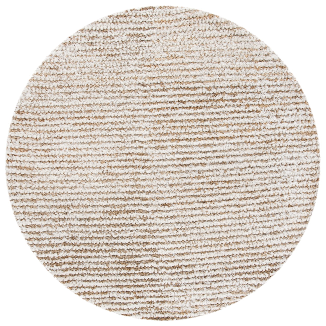 SAFAVIEH Constance Braided Plush Shag Runner Rug, White/Beige, 2'3" x 11'