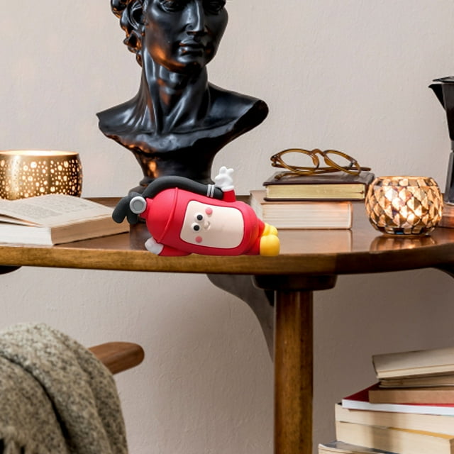 Adorable Cartoon Fire Extinguisher Figurine Decorative Collectible For Desk Laptop Shelf Education For Kids And Adults