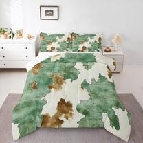 Homewish Watercolor Splash 2pcs Bedding Comforter Set For Adults Female Men,Abstract Geometric Twin Comforter Sets,Vintage Aesthetic Breathable Bedding Set,Ultra Soft Home Decor,Reversible