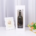 thumbnail image 4 of EeaseCA 12 Pcs Sac à Vin Rouge Simple Sac Cadeau Sac Fourre-Tout en Papier Kraft Sac de Rangement Portable Sac de Transport de Vin Transparent (Blanc), 4 of 8