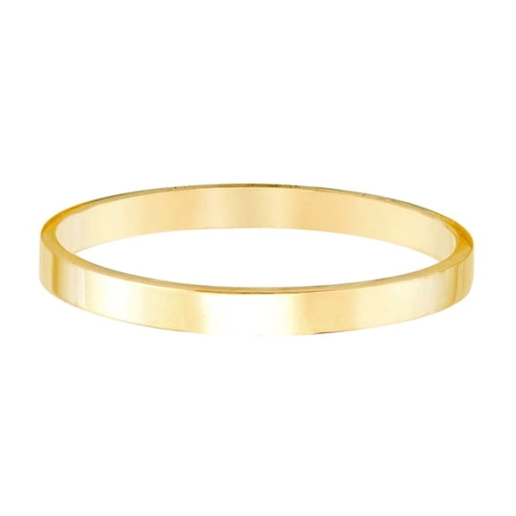 14k Yellow Gold 2mm High Polished Band Ring Size 7 Ring for Women and Men