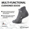 thumbnail image 3 of Mqamex Athletic Ankle Socks Mens, Cushioned Cotton Short Socks,12 Pairs Sizes 6.5-12.5, 3 of 7