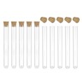 thumbnail image 1 of Unique Bargains Lab Tube Plastic Round Base Test Tubes with Cork Stoppers 10 Pack 0.47x3.94inch, 1 of 5