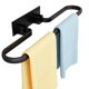 thumbnail image 1 of Twinkle Porte Servilletas Salle de Bains, 90° Pliable Noir Barres Porte Serviettes Mural Adhesif pour Douche et Cuisine, Étanche Barres Porte (50cm, One Bar), 1 of 5
