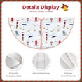 thumbnail image 4 of Daiia Nautical Lighthouse Sailboat Drawing Merry Christmas Tree Skirt , Xmas Large Lace-up Tree Skirt, Santa Snowflakes Rustic Home Decorations New Year Party Farmhouse Decor-48", 4 of 7