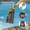 thumbnail image 3 of FLUENTPOWER Sump Pump, 1/2HP Submersible Water Pump, 2500GPH Utility Pump Manual Control for Swimming Pool Garden Pond Basement Draining, with 16.4Ft Cord, Adapters, Check Valve and Rope, 3 of 11