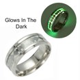 thumbnail image 4 of Glow in the Dark Bats Steel Wedding Band Ring Men Women Ginger Lyne Collection, 4 of 5