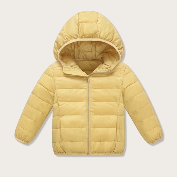 Mifsaly Toddler Boys Girls Puffer Jacket Lightweight Hooded Warm Winter Coats Windproof Full Zip Fall Winter Outerwear with Pockets