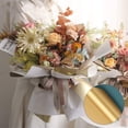 thumbnail image 4 of 20 Sheets Double Sided Golden Flower Wrapping Paper Waterproof Gift Packaging Florist Bouquet Wraps, 58X58cm, 4 of 5