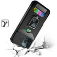 thumbnail image 2 of For iPhone 16 Pro Max 6.9 inch Multi-Functional Card Magnetic Ring Stand Hybrid Camera Case Cover - Black, 2 of 3