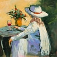 thumbnail image 2 of Slivka, Jane 26x26 White Modern Wood Framed Museum Art Print Titled - Wine In The Garden, 2 of 4