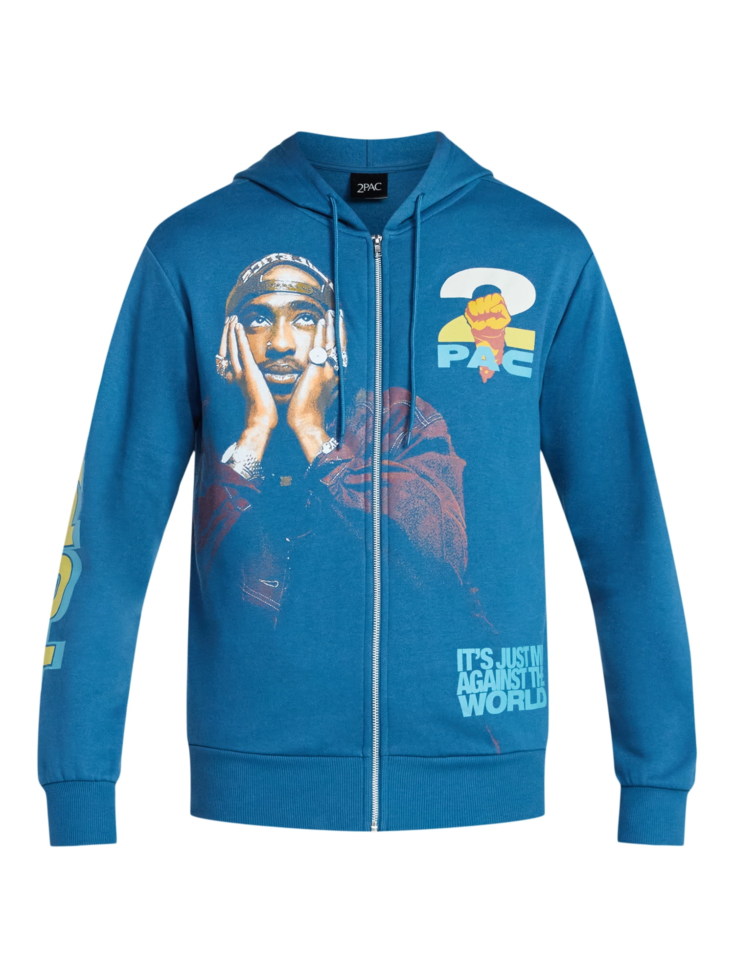 Tupac Shakur Men's and Big Men's Hooded Sweatshirt, Sizes XS-3XL