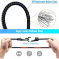 thumbnail image 3 of 12-inch double-hook bungee cord, heavy-duty outdoor 5-piece set 8 multi-purpose elastic bungee straps grey black bungee straps for tying down luggage, bicycles, 3 of 3
